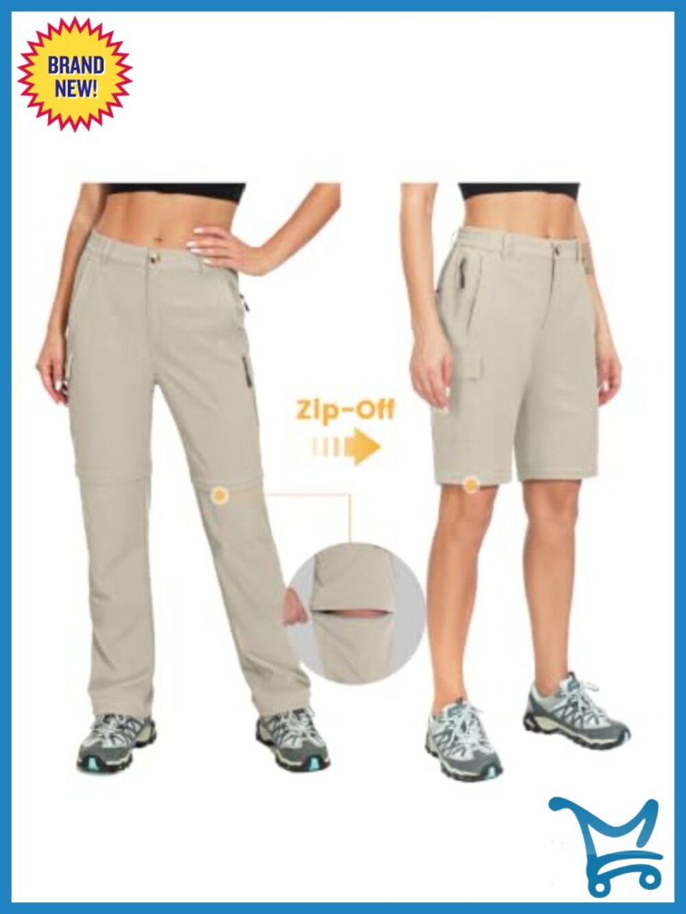 Convertible Zip Off Quick Dry Hiking Pants - Picture 3 of 6